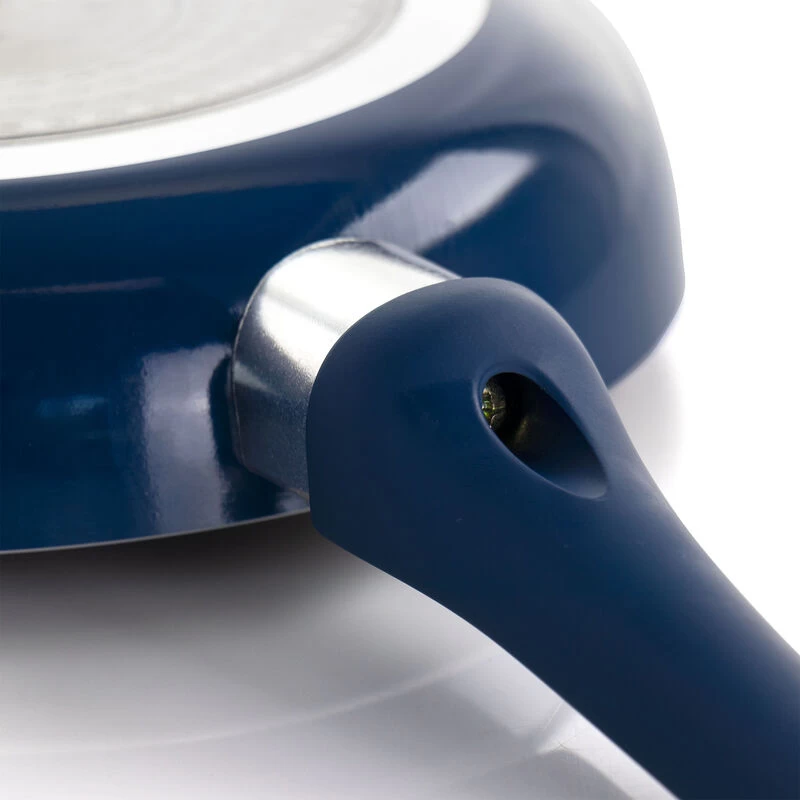 Gibson Home Charmont 9.5 Inch Nonstick Aluminum Frying Pan In Yale Blue - Image 5