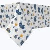 Fabric Textile Products, Inc. Rectangular Tablecloth, 100% Cotton, Teapots & Butterflies Blue