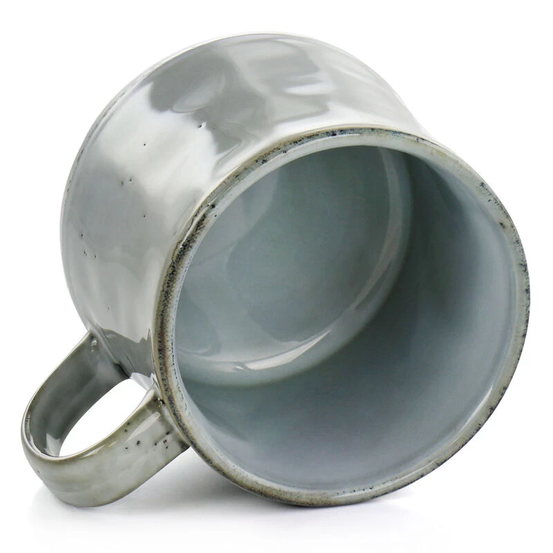 Gibson Home Picadelle 4 Piece 21oz Stoneware Mug Set In Light Grey - Image 4