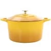 Martha Stewart 7 Quart Enameled Cast Iron Dutch Oven With Lid In Yellow Ombre