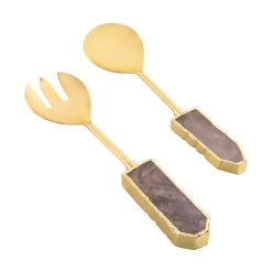 Arlena Agate Salad Servers, Set Of 2