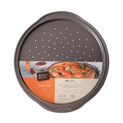Baker's Secret 17" Pizza Pan, Non-Stick Coating & Thick Carbon Steel, Dark Gray, Pizza Essentials, Classic Line