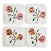 Oriental Bloom Marble Coasters, Set Of 4