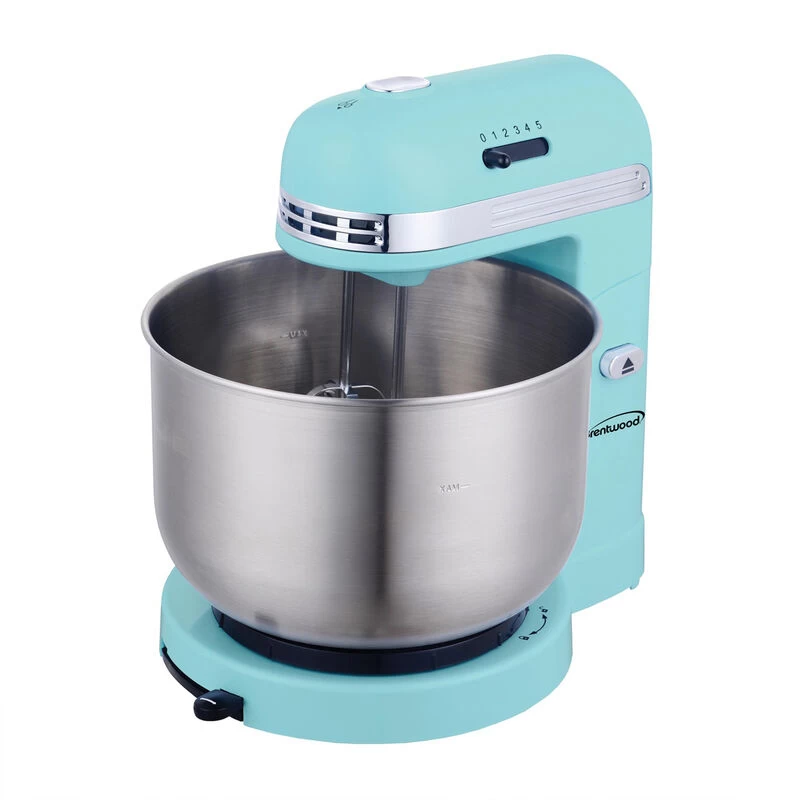Brentwood 5 Speed Stand Mixer With 3.5 Quart Stainless Steel Mixing Bowl In Blue