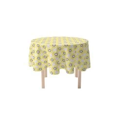 Fabric Textile Products, Inc. Round Tablecloth, 100% Polyester, Abstract Sunflowers Yellow
