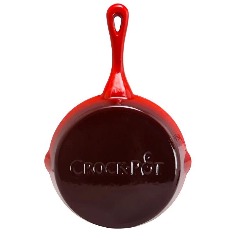 Crock-Pot Crock Pot Artisan 8 In. Round Enameled Cast Iron Skillet In Scarlet Red - Image 3