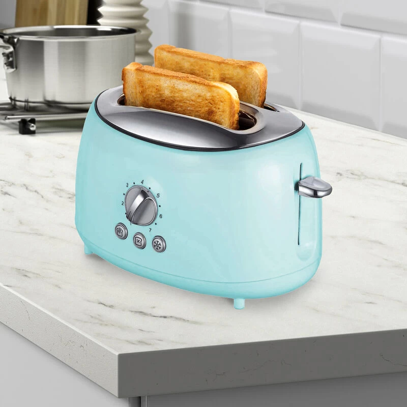 Brentwood Cool Touch 2-Slice Extra Wide Slot Retro Toaster In Blue - Image 3